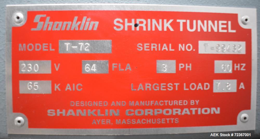 Shanklin HS1 Shrink Wrapper with Extended Infeed and Shanklin T72 Shrink Tunnel